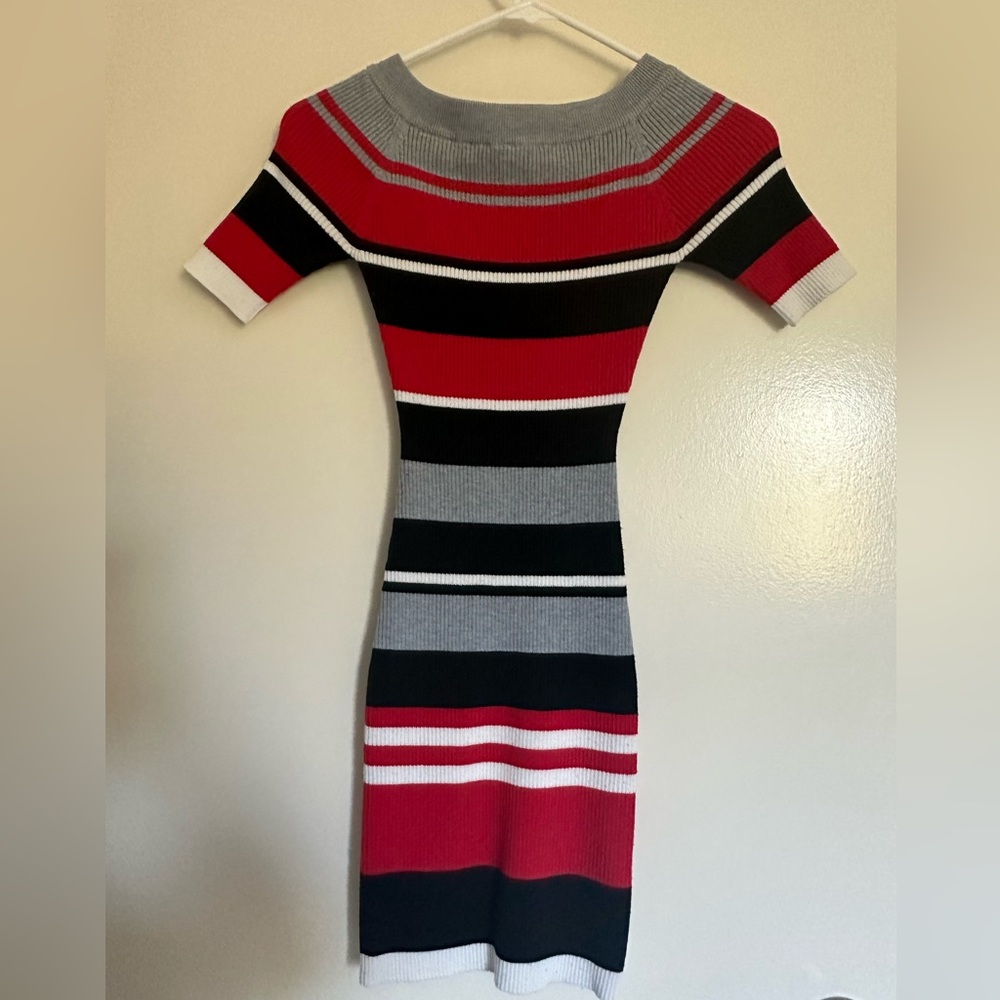Fitted Striped Casual Dress. Sz Small